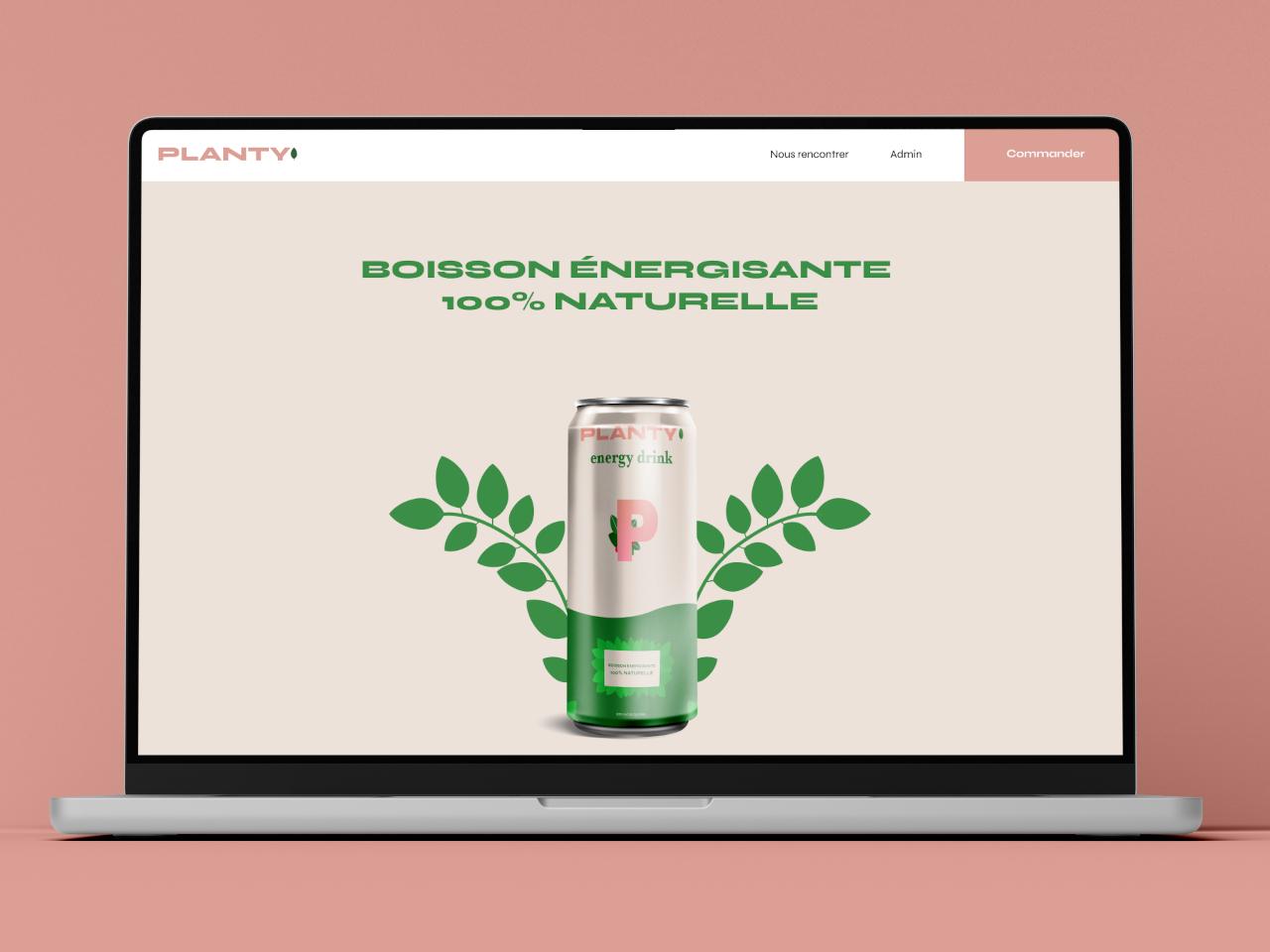 Site WordPress d'une marque de boisson énergisante